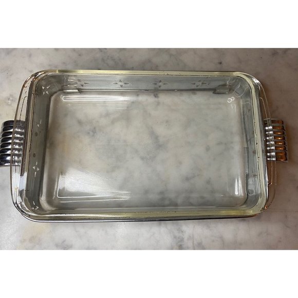 Vintage Pyrex #231 1.5qt With Matching Silver Tray - Picture 5 of 8